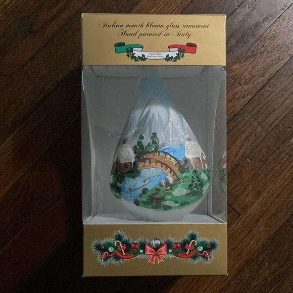 Bellagio Italian Mouth Blown Glass Christmas Ornament Italy With Box - Picture 3 of 6